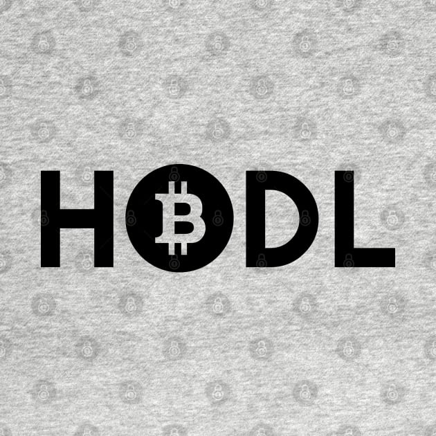 HODL BTC Bitcoin BLACK by GraficBakeHouse
